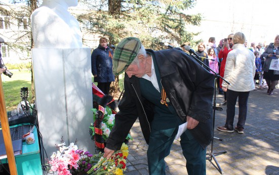 In the village of Dolgoye, Mosalsky district, the memory of heroes-countrymen was honored