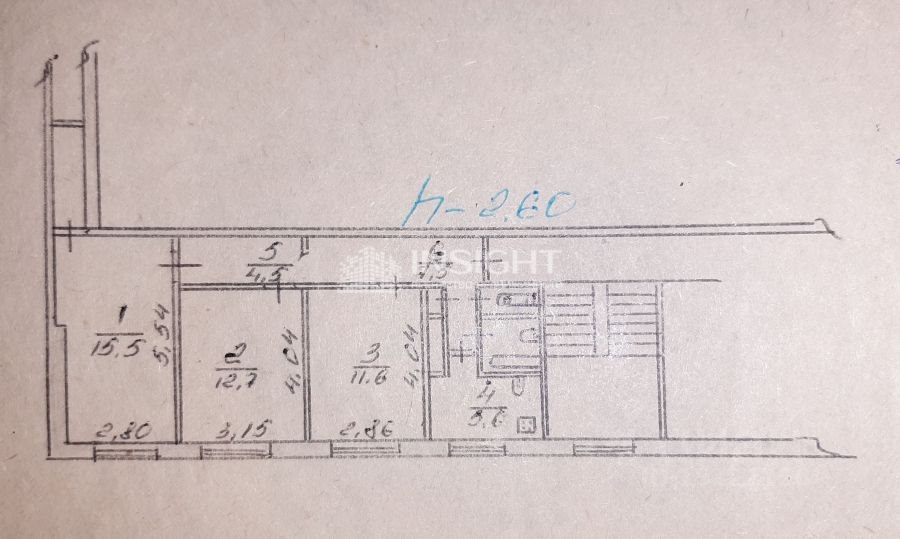 3-room, 60.8 m², 9/9 floor