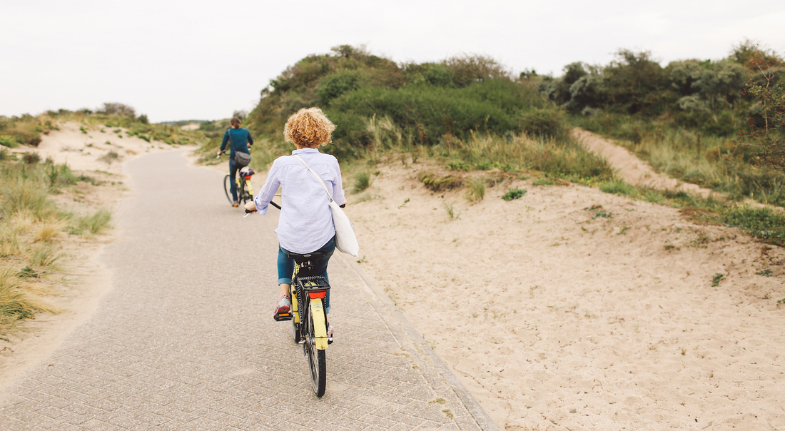 Riding a bike