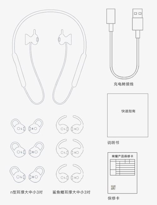 Set of sports headphones